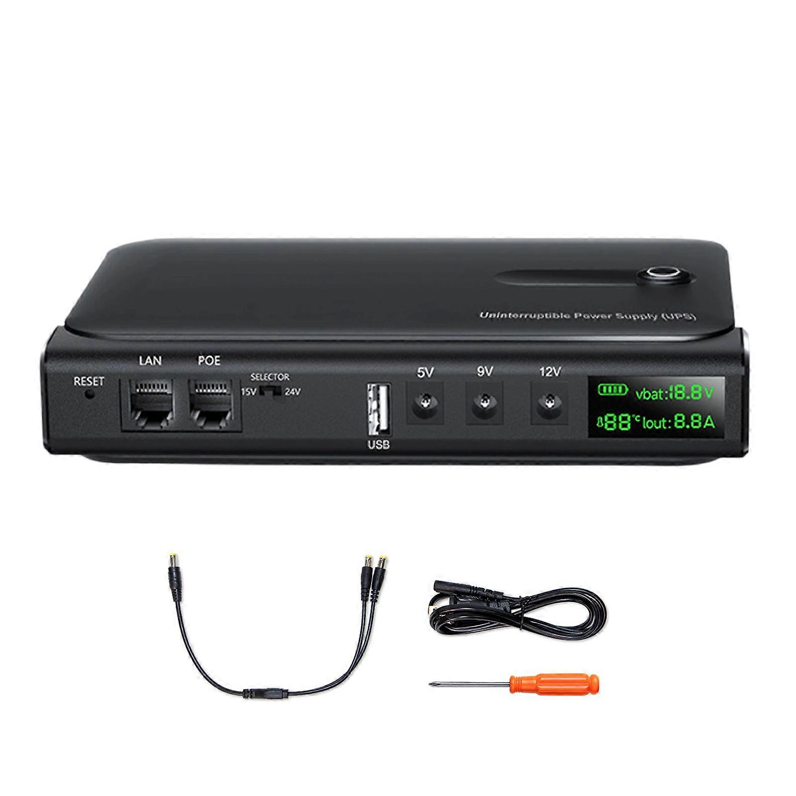 AC85-265V Efficient UPS Including LED Screen Overload Circuit Protections Compact Design for Small Electronics Multicolor