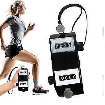 Golf Double Head Counter Number Count Tally Counter Clicker with Four Digit Display Handheld Manual Clicker Number Count