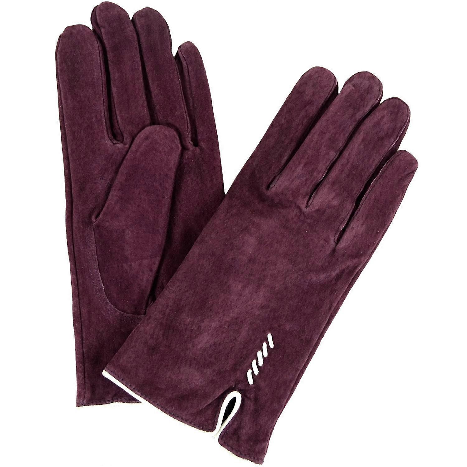 SnugRugs Suede Gloves with Fleece Lining and Decorative Stitching