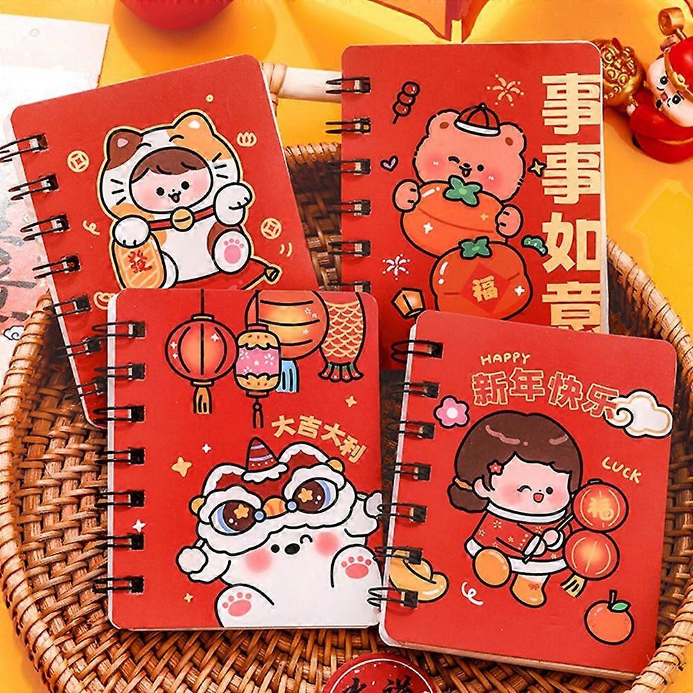 Cartoon A7 Pocket Notebook Loose-leaf 80Sheets Notepad Square Blank Inner Page Memo Pad School Office