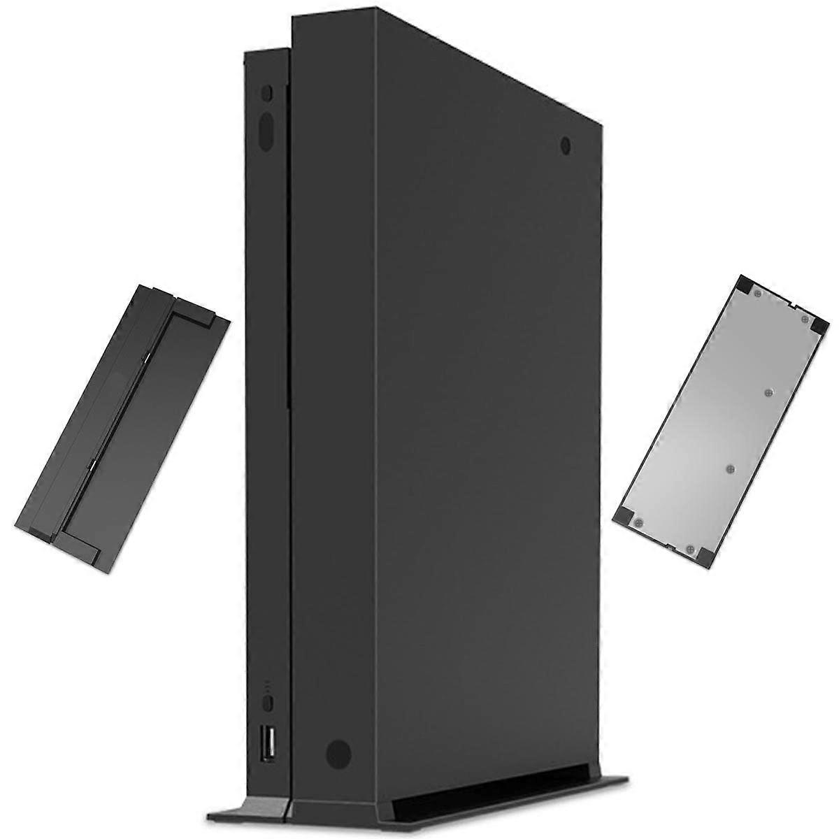 Vertical Stand for Xbox One X with Metal Base, NonSlip Rubber Pads, SpaceSaving Secure Mount