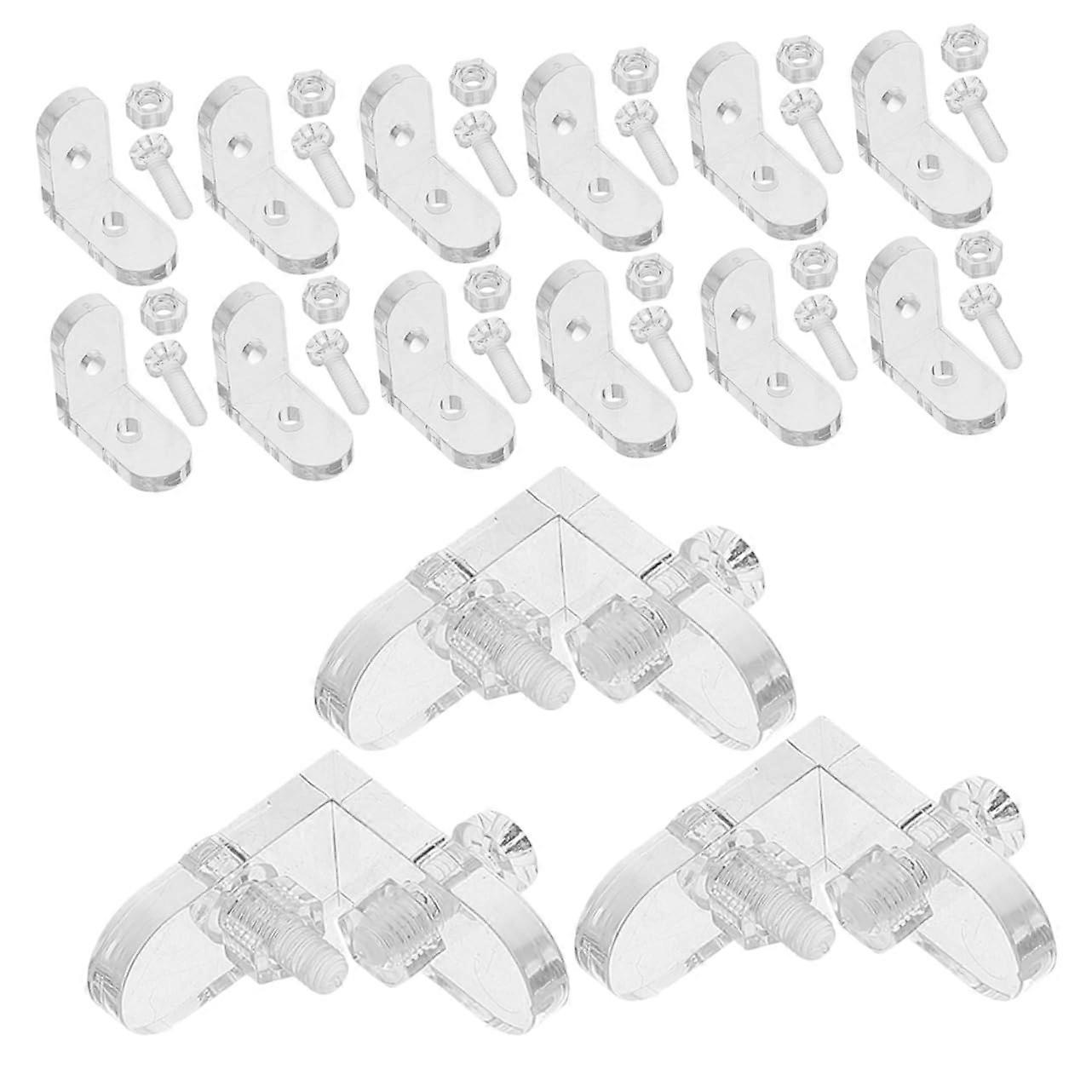 15Pcs Clear Acrylic Corner Brackets for Display Boxes Sturdy Corner Reinforcement DIY Projects