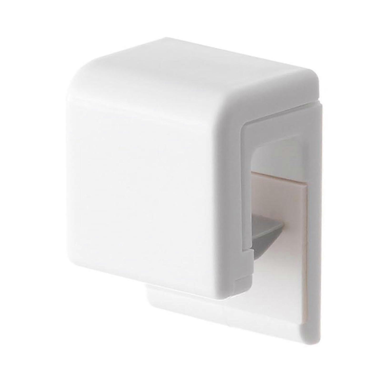 Wall Mounted SelfAdhesive Toothbrush Holder for Bathroom Organization White Plastic Clip