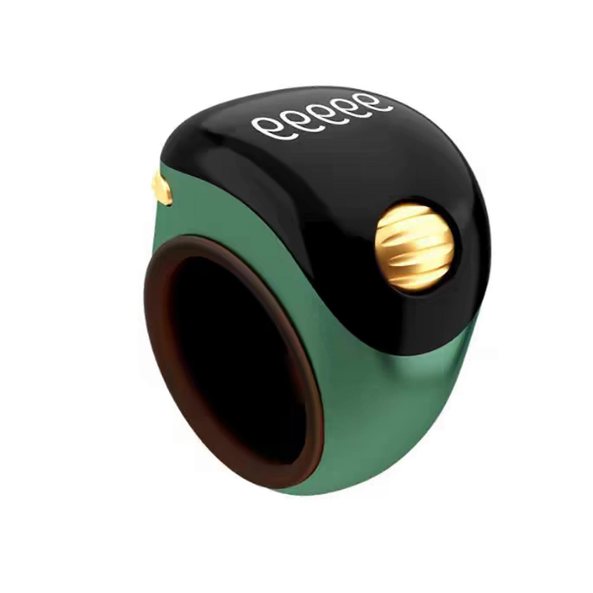 Adjustable Digital Tasbih Ring Counter with OLED Display for Islamic Prayer Beads (Green)