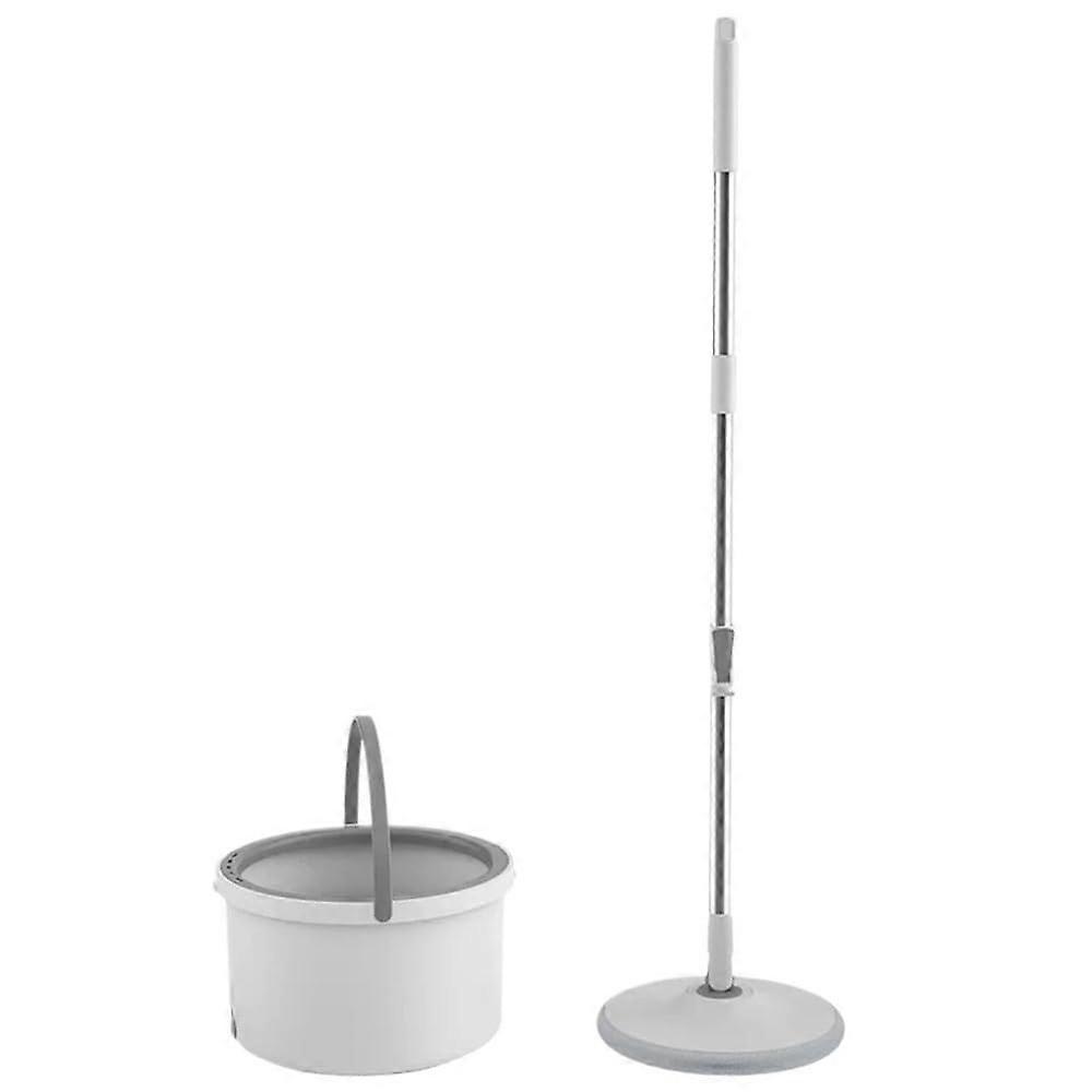 Spin Mop and Bucket Set with Adjustable Handle, Microfiber Pads, Rotating Squeeze Design for Home