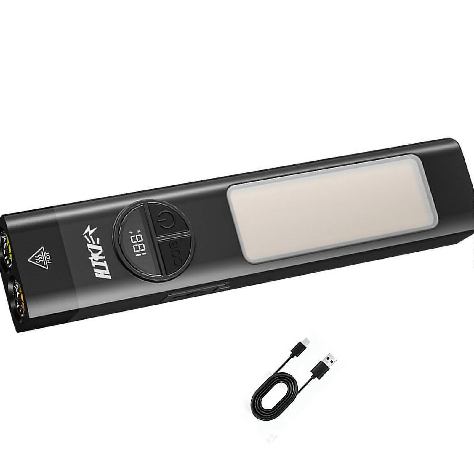 Bright Handheld Flashlight Portable For Night Activities Waterproof Aluminum Construction Long Runtime Battery Status Multicolor