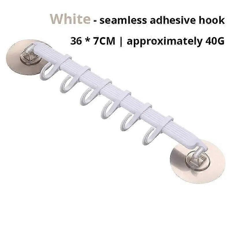 1pc Blue/White/Pink Suction Cup Type Hook 6 Rows for Kitchen Bathroom Corner Suspension Without Marks Hanger Hook