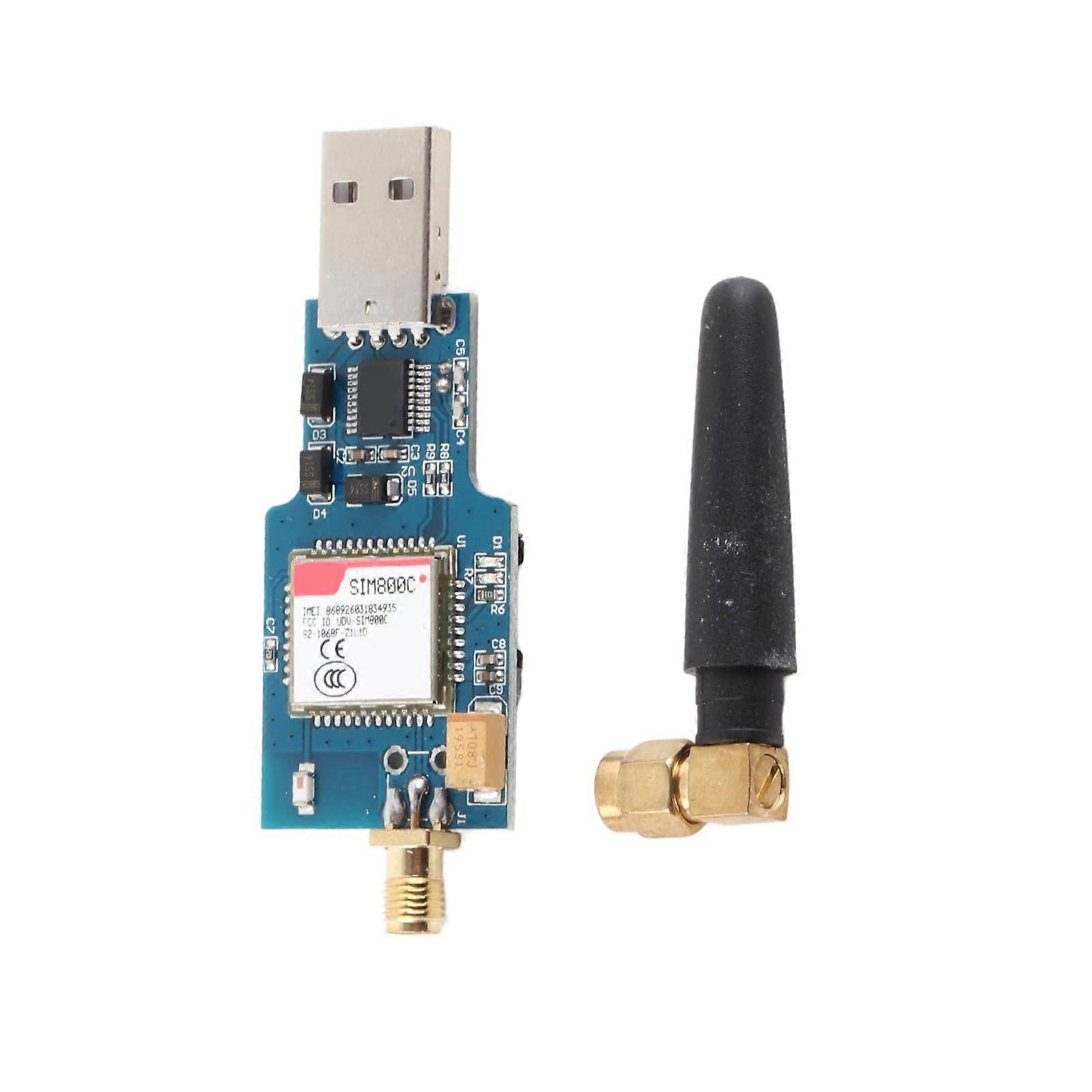 USB to GSM GPRS SIM800C Module QuadBand 850 900 1800 1900MHz with USB Debugging