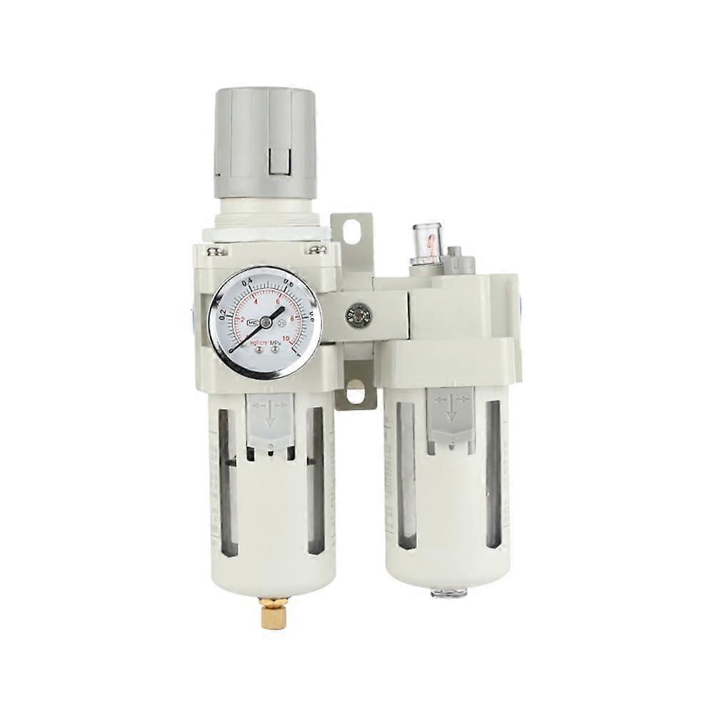 3/8 Inch Air Filter Regulator Lubricator Combo with DualGauge Control and Auto Drain Valve