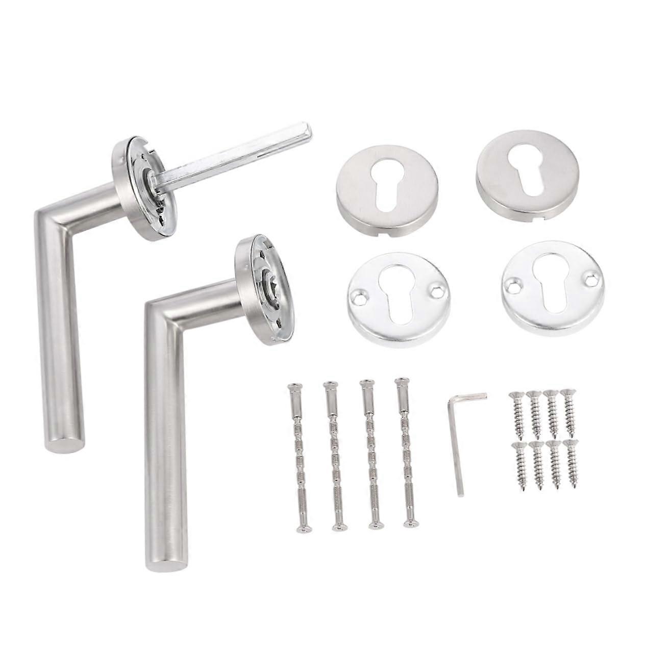 2pcs Modern Passage Door Lever Handle Set, Reversible Interior Design, Easy Installation