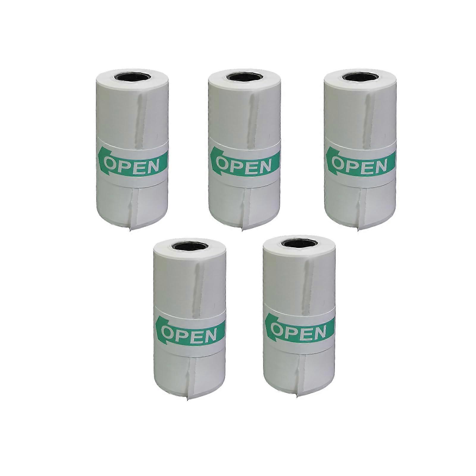 5 Rolls SelfAdhesive Thermal Printer Paper 57x25mm Inkless Waterproof for Mini Sticker Printing