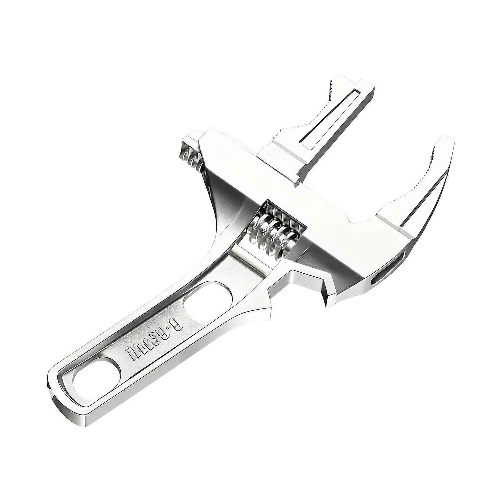 Efficient Adjustable Wrench Featuring Quick Size Change for Various Nut Lightweight Design Comfortable Ergonomic Grip  Silver