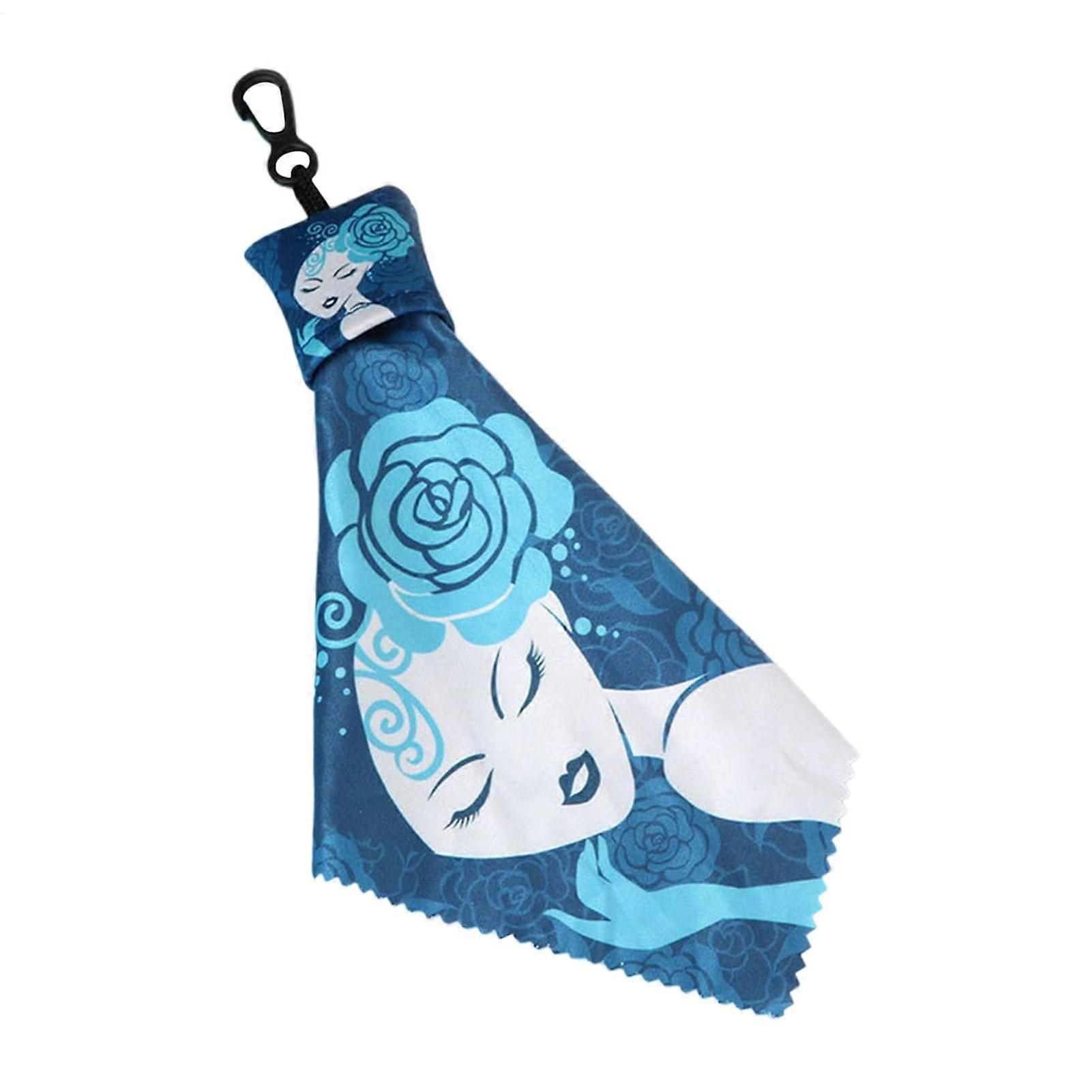 Microfiber Cleaning Cloth Keychain with Quick Storage Pouch for Eyeglass and Camera Lens Cleaning