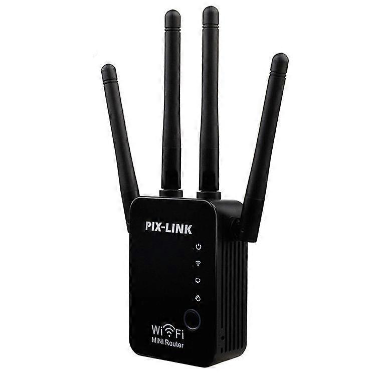 Wireless Smart WiFi Router Repeater with 4 WiFi Antennas, EU Plug