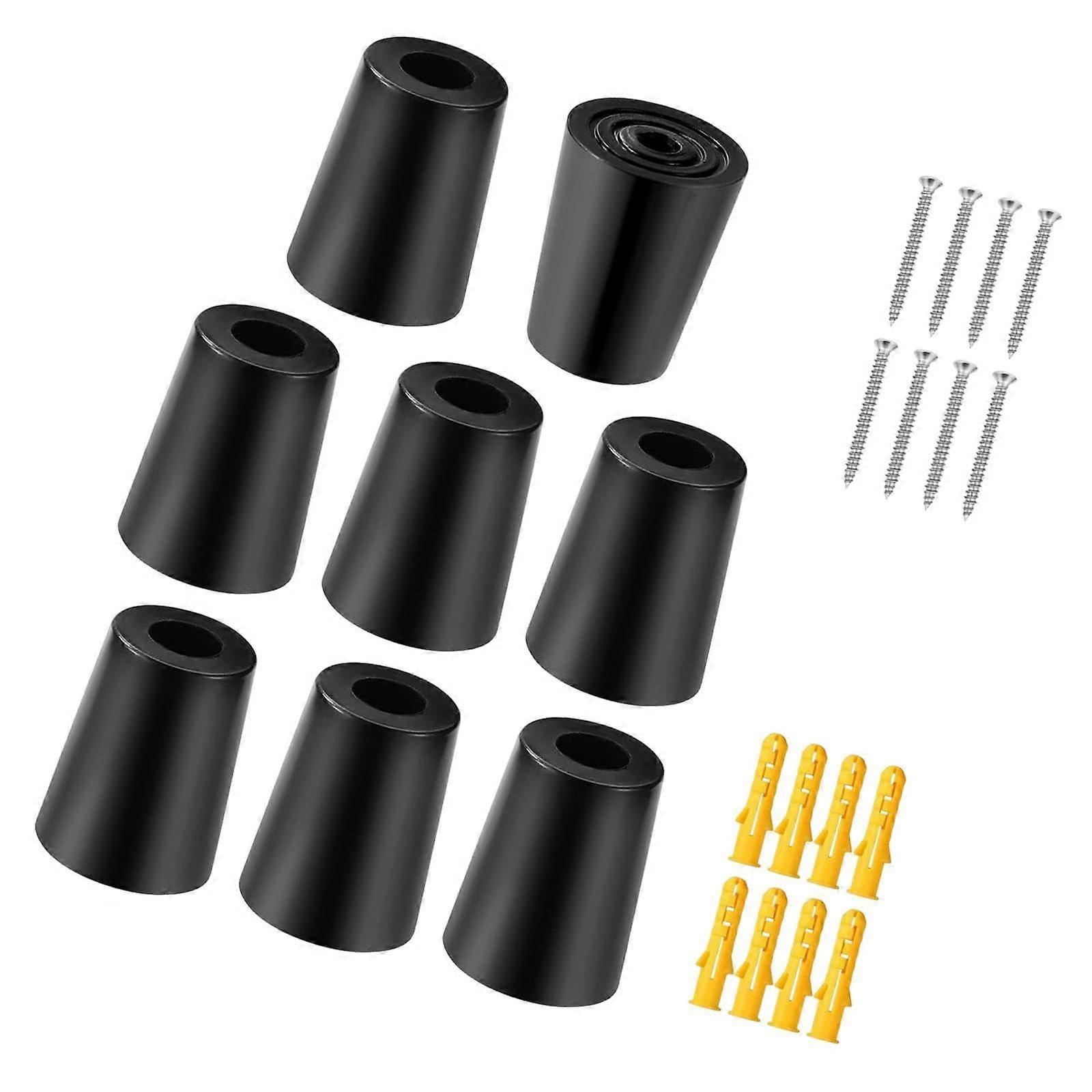 Ski Wall Mount Rack 8Pcs Vertical Ski and Snowboard Storage Hooks for Garage Home Space Saving