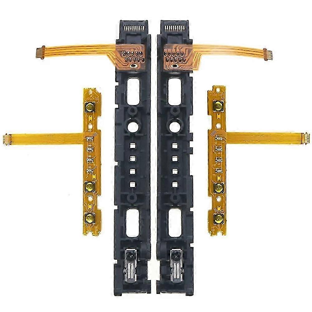 Left Right Slider Rail Replacement with Flex Cable for Nintendo Switch Joy-Con Controllers