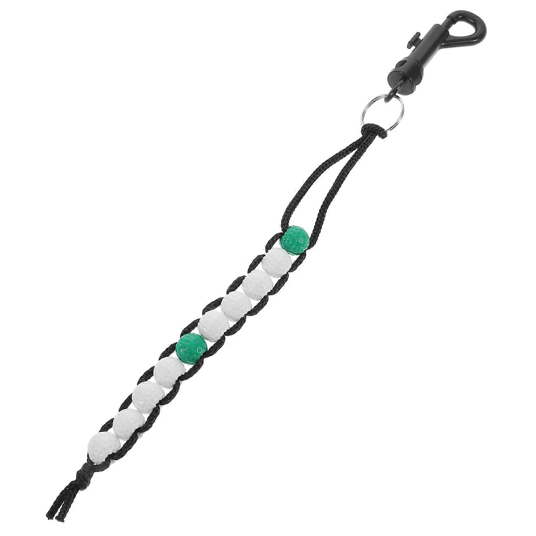 Golf Stroke Counter Beads Bracelet with Clips for Easy Score Tracking Durable Golf Accessory