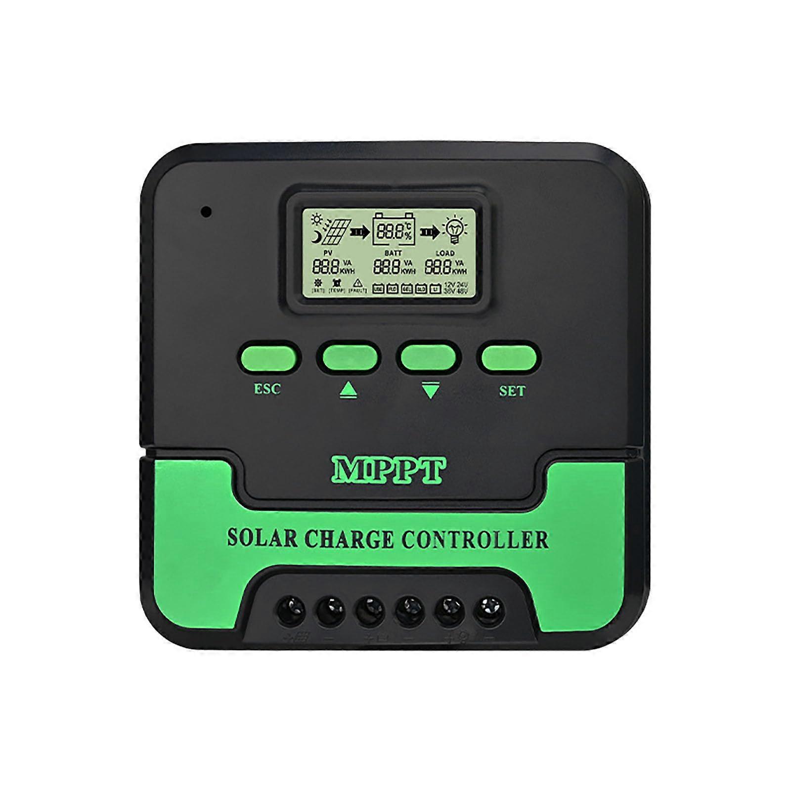 10A MPPT Solar Charge Controller with LCD, 99% Efficiency, Auto Battery Recognition for RV and OffGrid