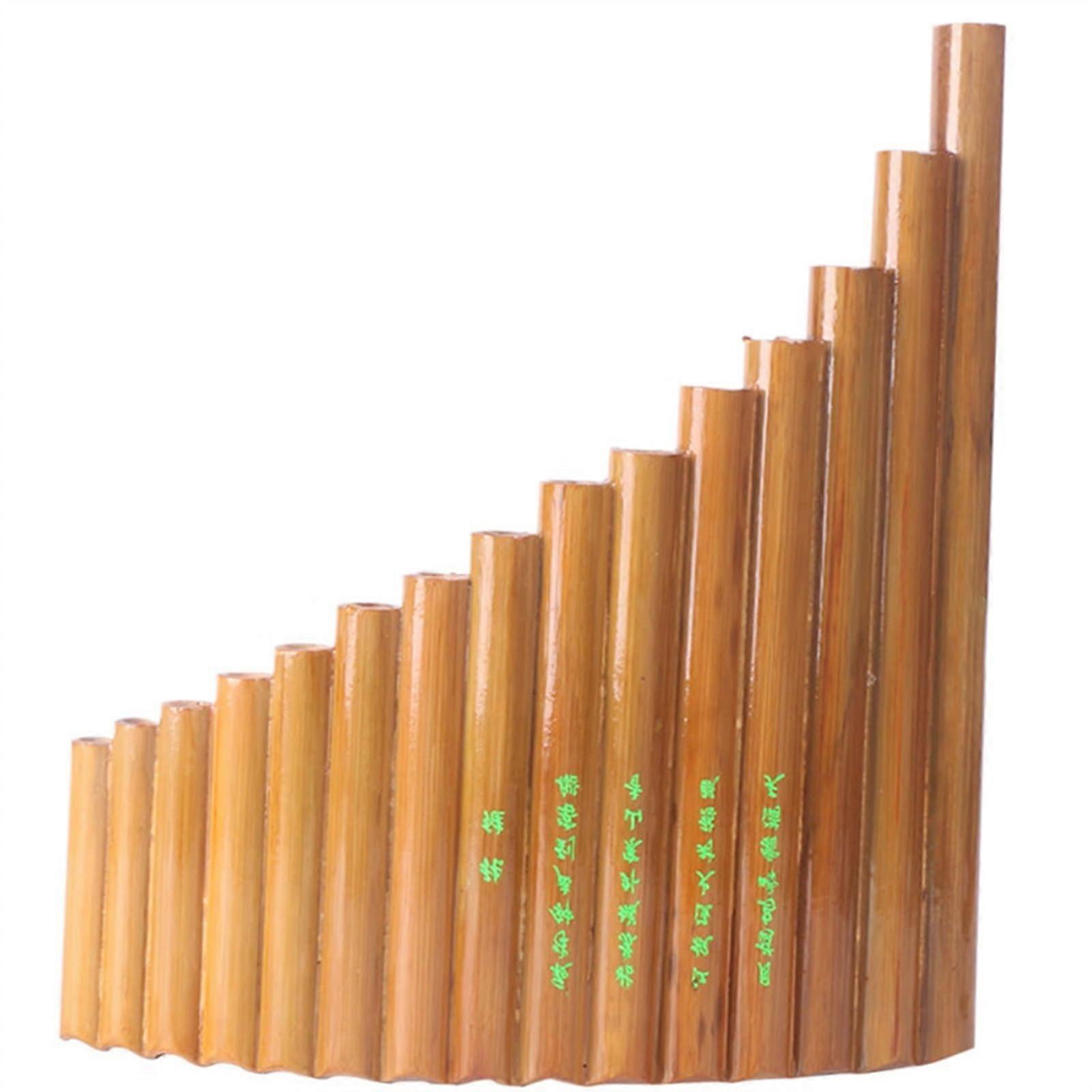 15 Pipe Pan Flute in Key C, Accurate Tuning, Beginner Friendly Professional Panpipe for Stage Performance