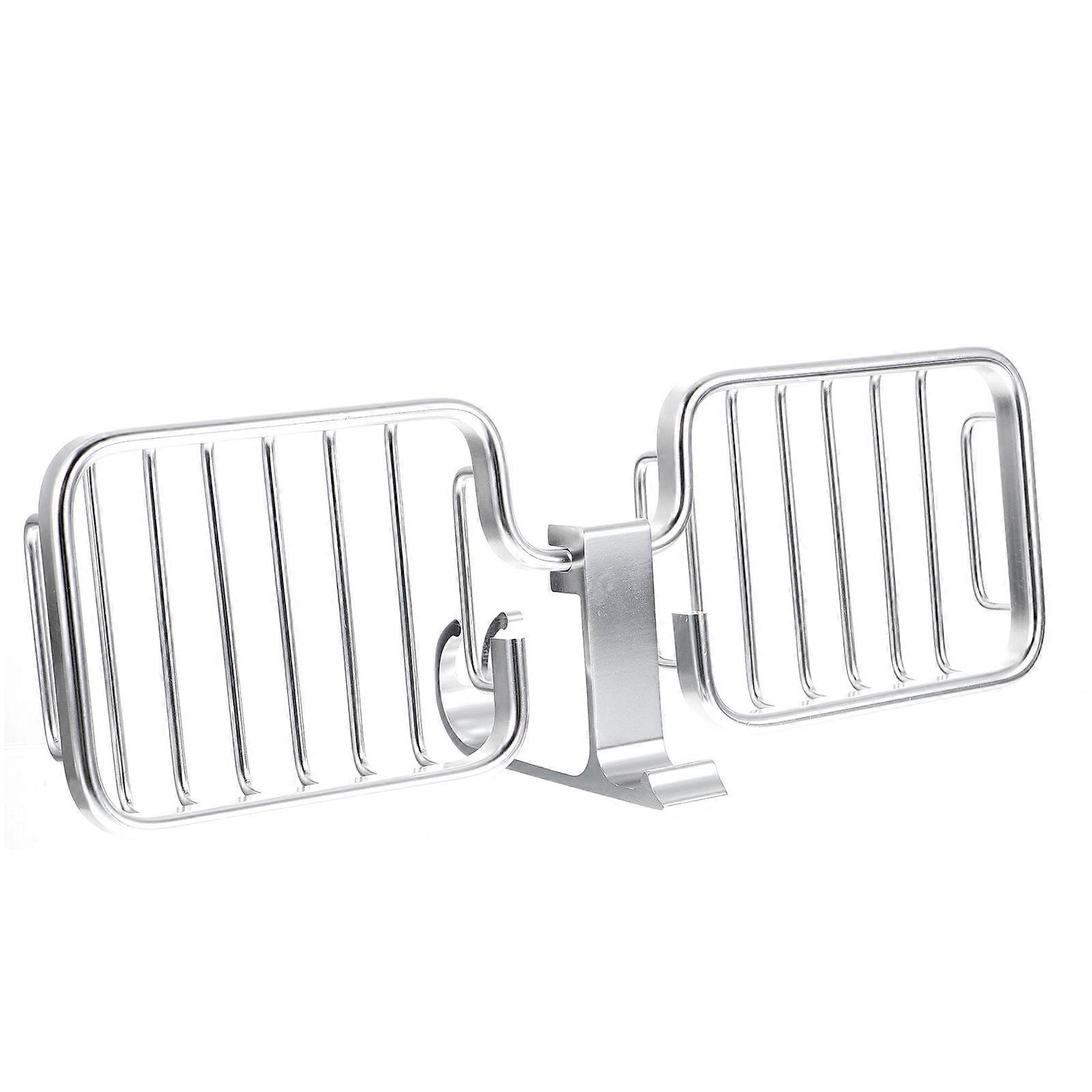 Practical Soap Rack Space Aluminum Nail-Free Glue 2Pcs Storage Bracket