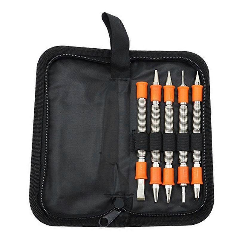 5Pcs Working Set,Dual Head Combo Nail Setter & Dual Head Center Punch