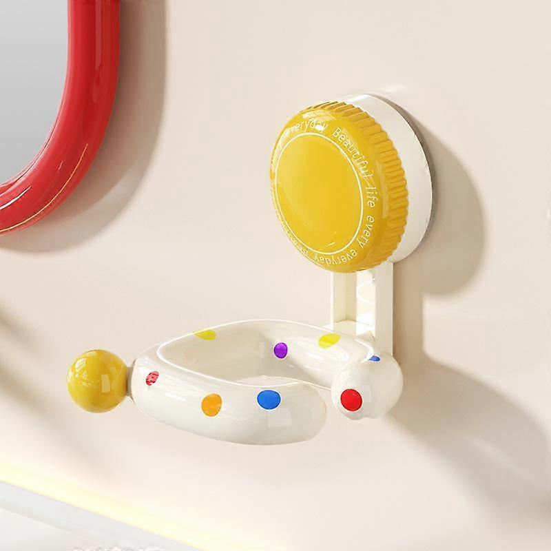 Blow dryer holder, dot-patterned, no-drill, for bathroom