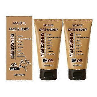 2x Talg-Sonnencreme LSF 50, Anti-UV-Schutz, natürliche, organische, feuchtigkeitsspendende Hautpflege, isolierende Sonnenschutzcreme für Gesicht und Körper, 26 Stück