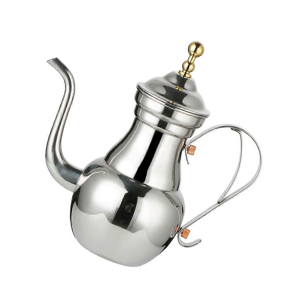 Silver Stainless Steel Coffee Pot Multi-Function Coffee Pot 2Pcs