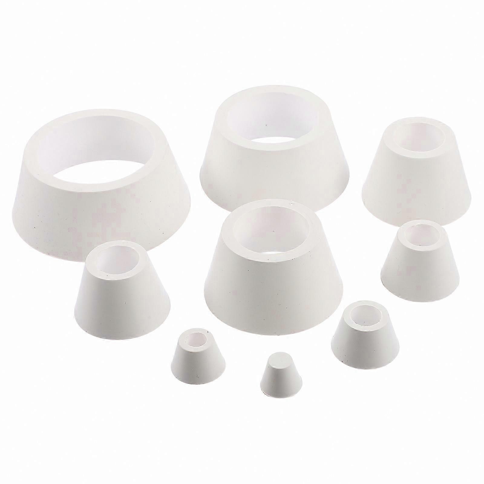 Filtration Assembly Adapter Kit with Rubber Collars for Lab Use White 9