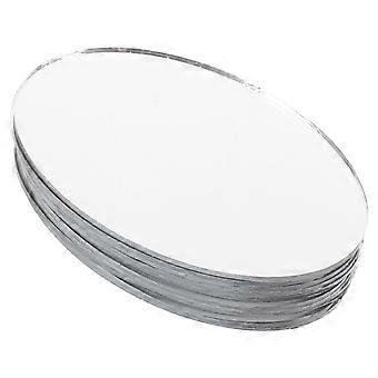 10pcs Oval Lens Glass Mirror Sheet Craft Mirror Lens Cosmetic Mirror DIY Accessories