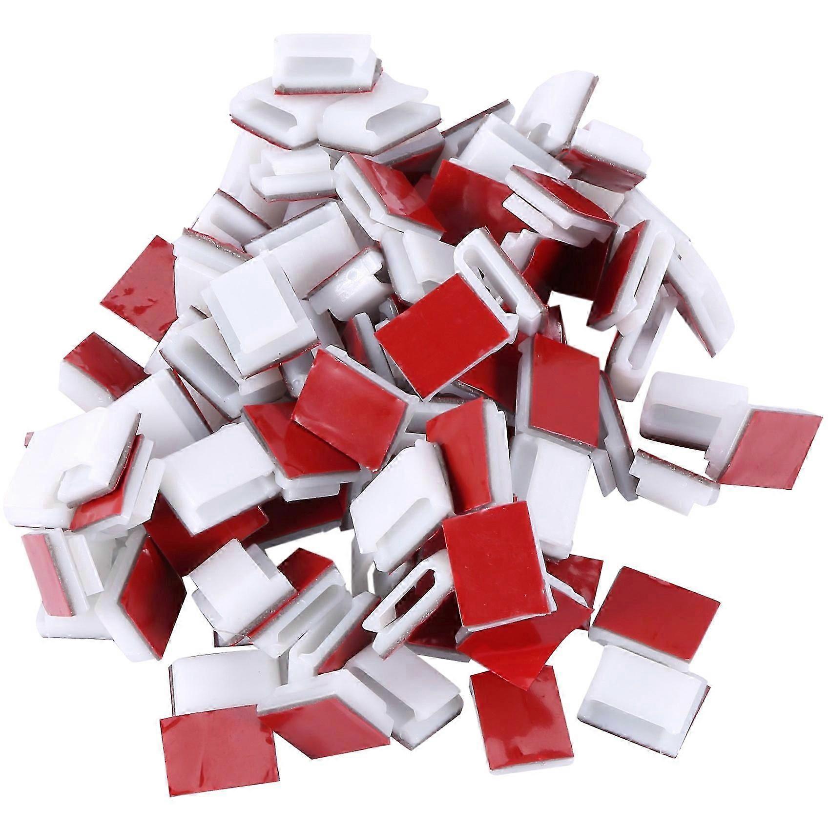 Adhesive Cable Clips, 100Pcs Wire Clips Cable Wire Management Holder