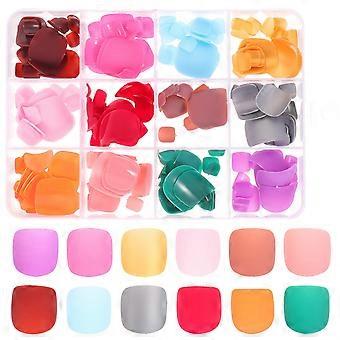 Fake Toe Nails Frosted False Toe Nails Tips for 1 Box Pedicure Use