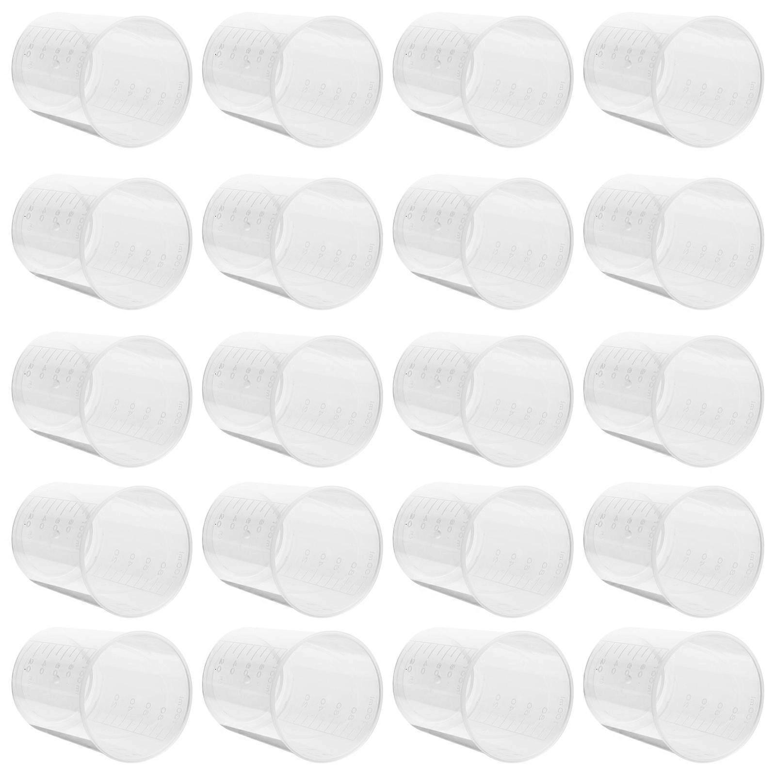 Plastic Measuring Cups 100Ml for Measuring 40Pcs Laboratory Use