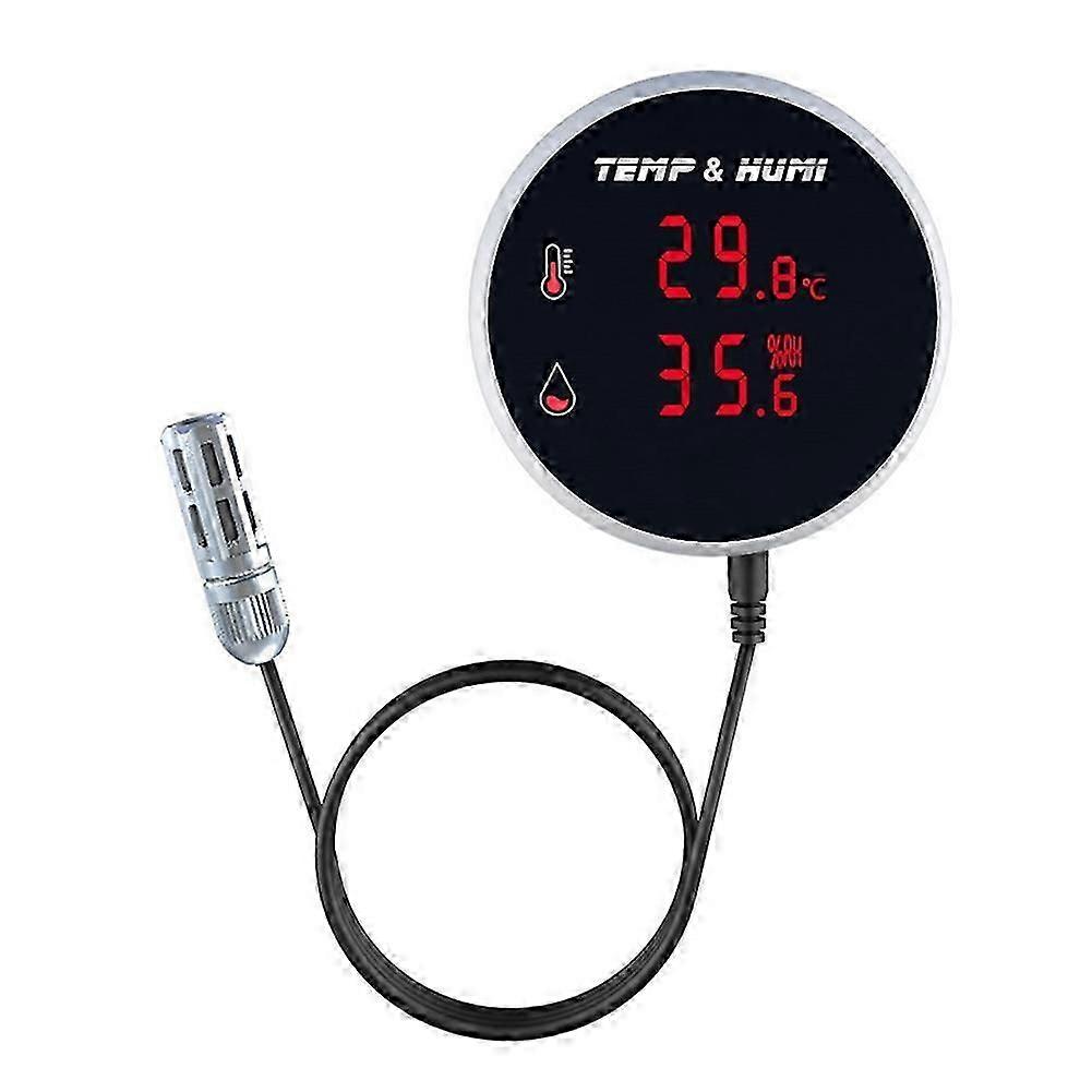 Tuya Zigbee Temperature and Humidity Sensor Alarm with LED Display for Seedling Fermentation Animal Breeding US Plug simple
