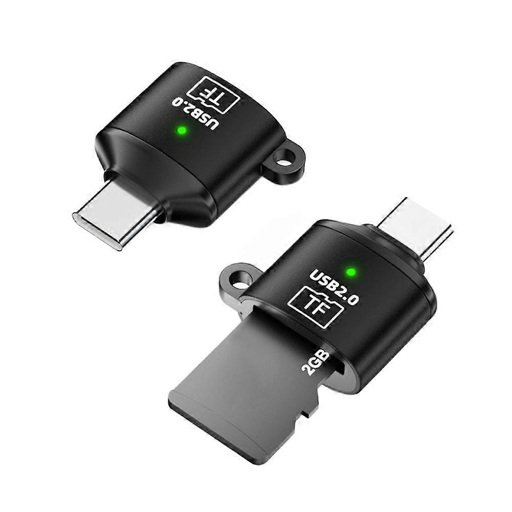 TF Card Reader USB Type C Dual Interface High Speed Data Transfer Compact Portable
