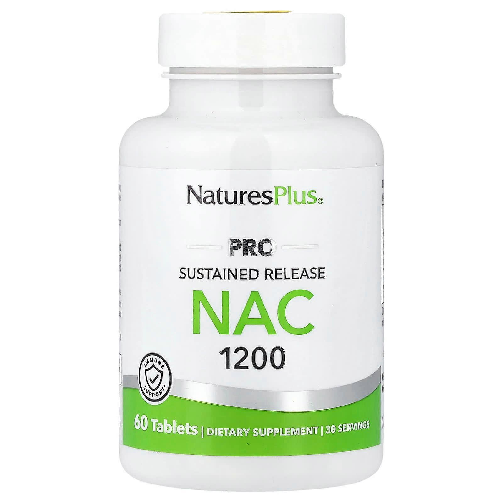 NaturesPlus, Pro NAC 1200, Sustained Release, 60 Tablets (600 mg Per tablet)