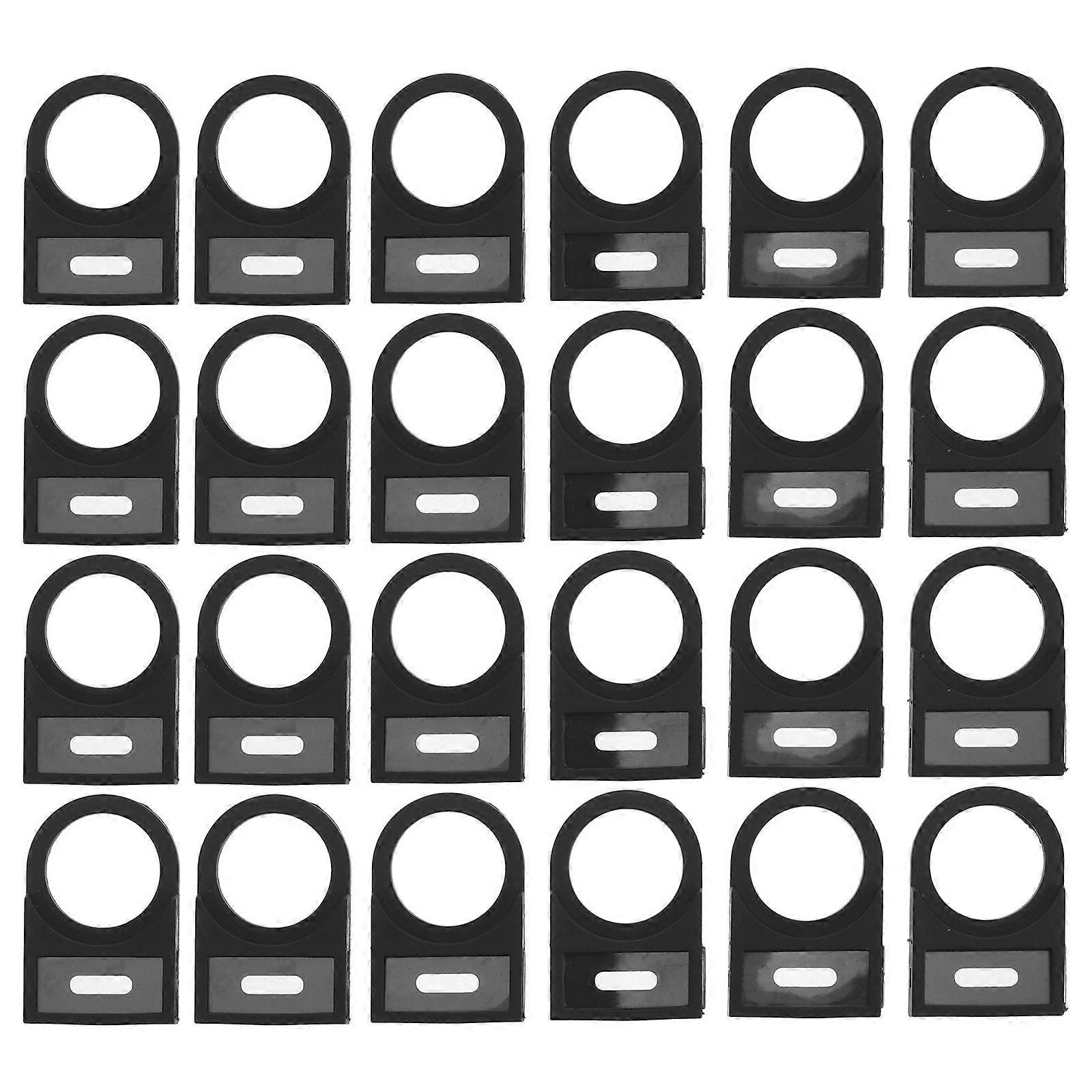 100PCS Push Button Switch Indicator: 22mm Start Button Indicator Notice Label Frame - Replacement Switch Sign for Electrical Circuits Black