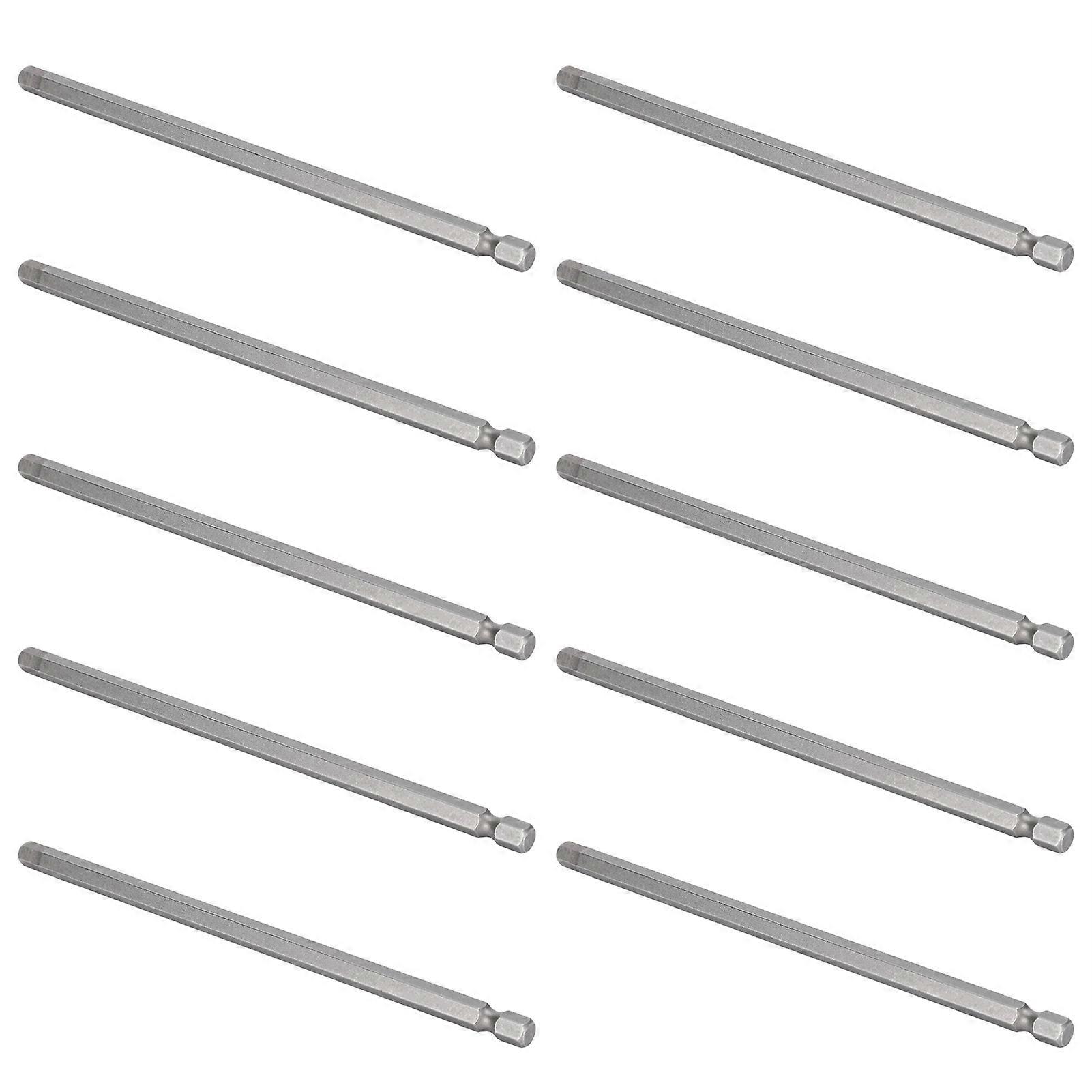 10PCS 6mm Electric Screwdriver Bits Hex Socket Magnetic Hardened Replacement Accessories