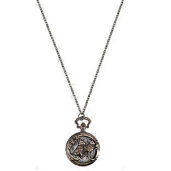 Dog Pattern Hollow Pocket Watch for Decoration 1Pcs Retro Quartz Alloy