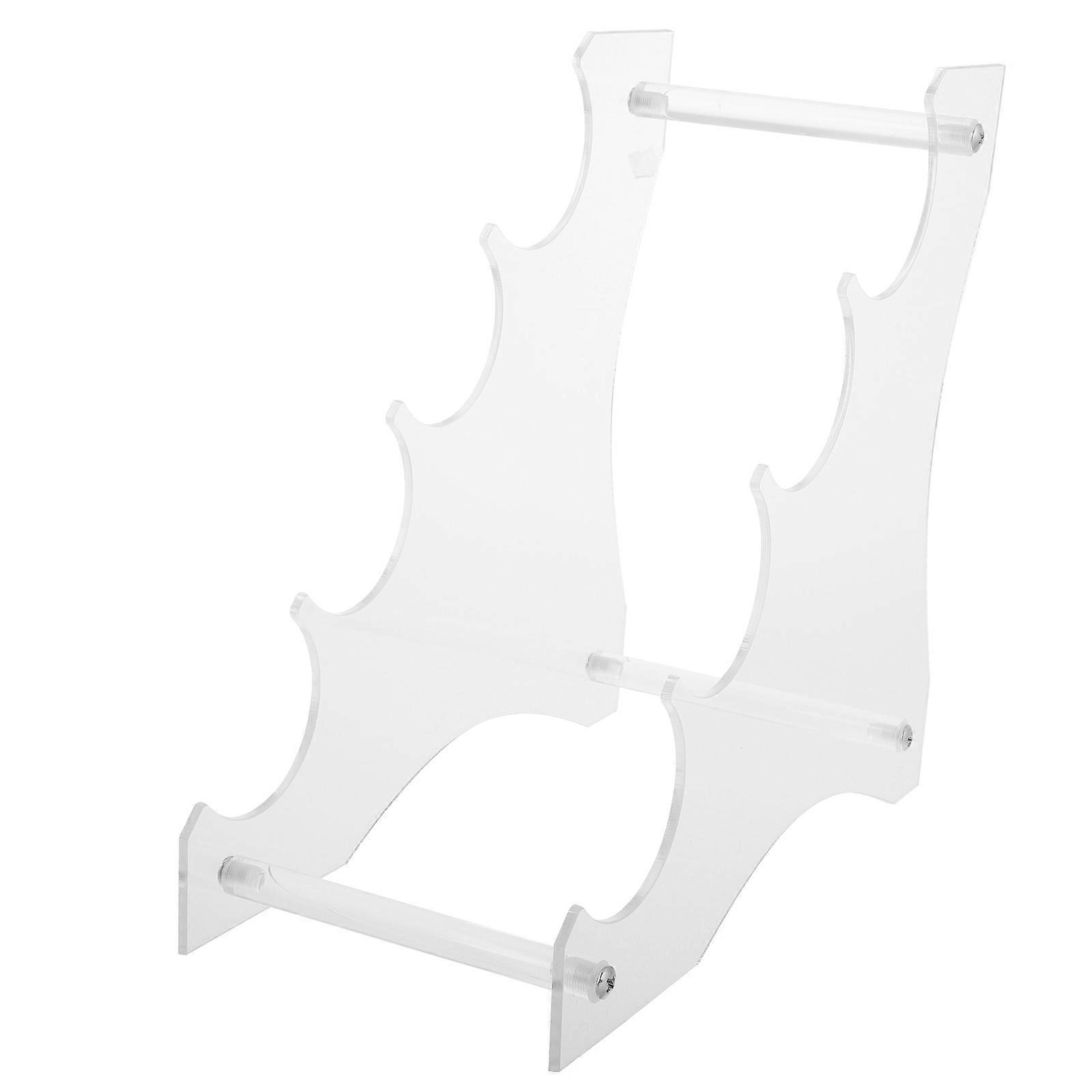 Transparent Acrylic Flashlight Display Stand for Display Use 3Pcs Multi Layer Rack