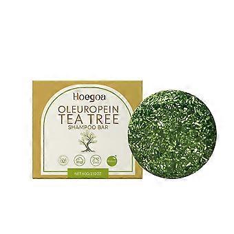 Olive Tea Tree Shampoo Soap, Gentle Hair Cleaning, Nourishes Scalp, Natural Plant Ingredients ,60g