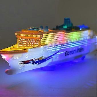 Kids Colorful Ocean Liner Cruise Ship Boat Electric Flashing Led Light Sound Toy,50x11x6 Cm/19.7x4.3x2.3 In