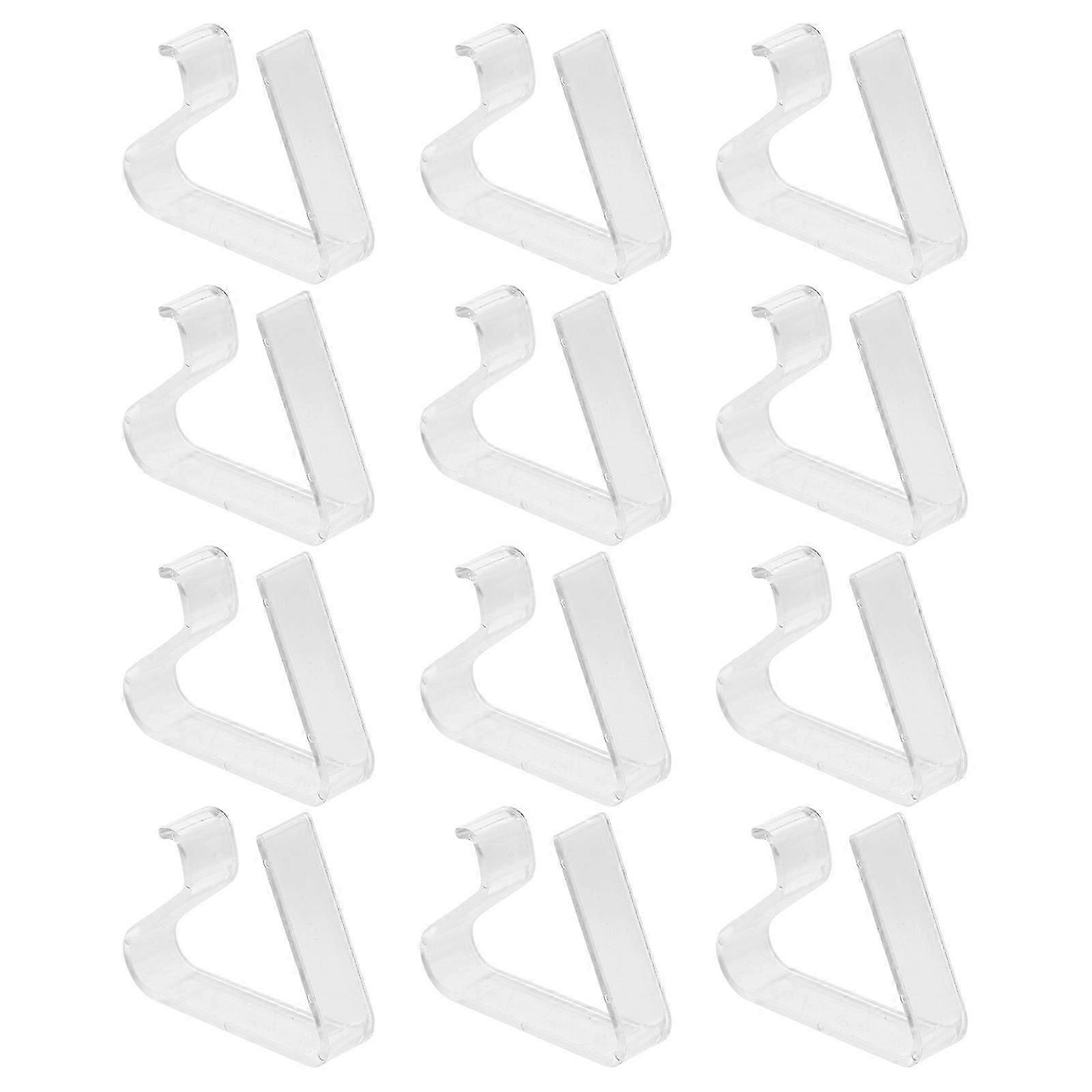 Clear Tablecloth Clips ABS Material Windproof Clamps 12Pcs Pack
