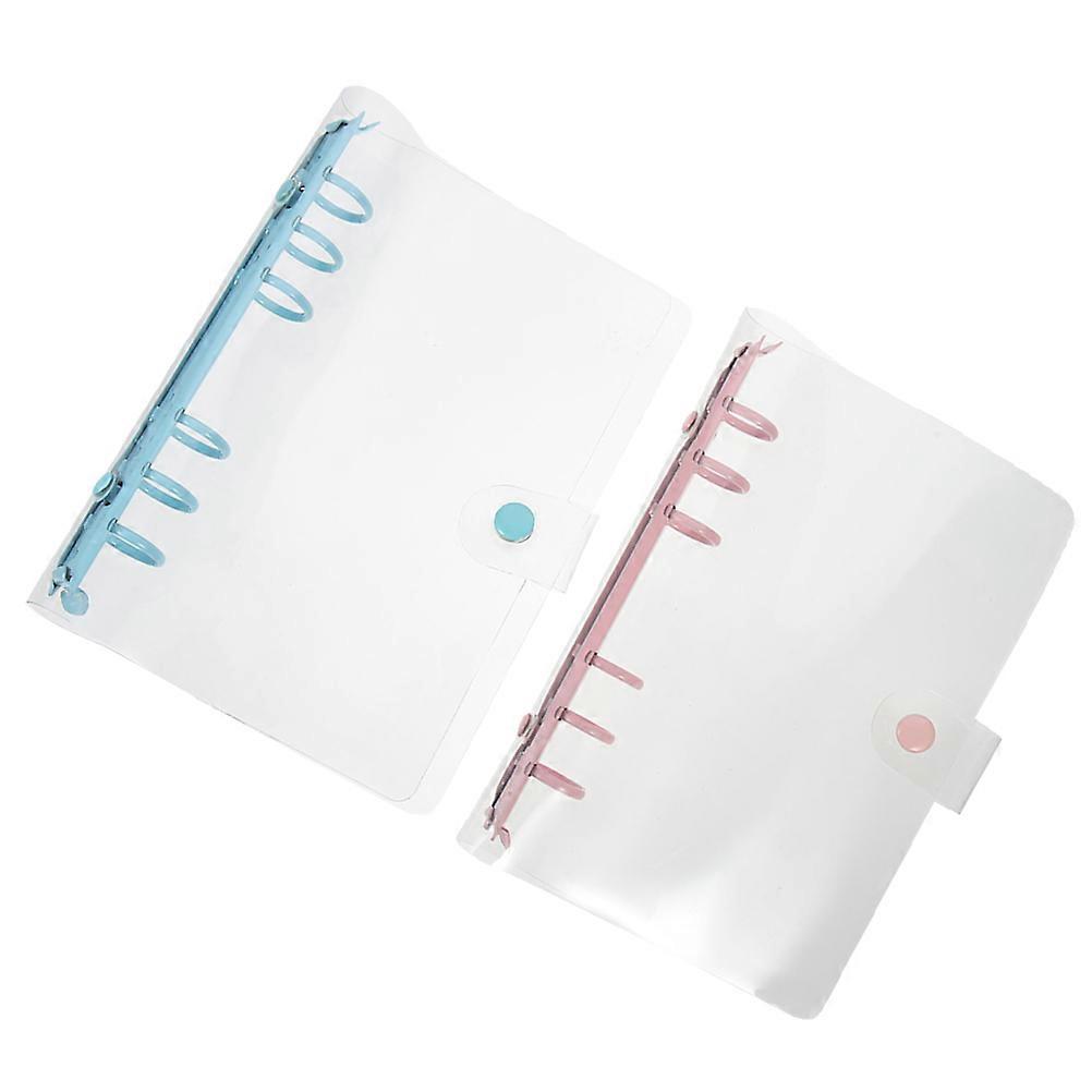 2pcs Notebook Binder A6 Clear Binder Household Binder Reusable Notebook Shell Office Binders