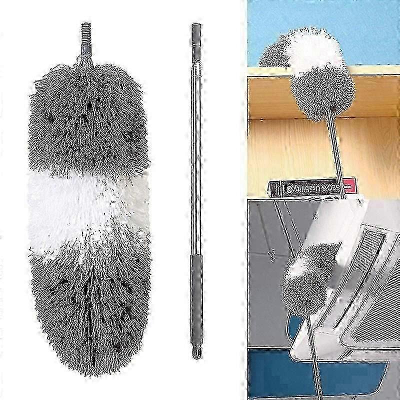 Clean Home Microfiber Telescoping Duster Retractable Cleaning Duster Dust Brush Feather Duster