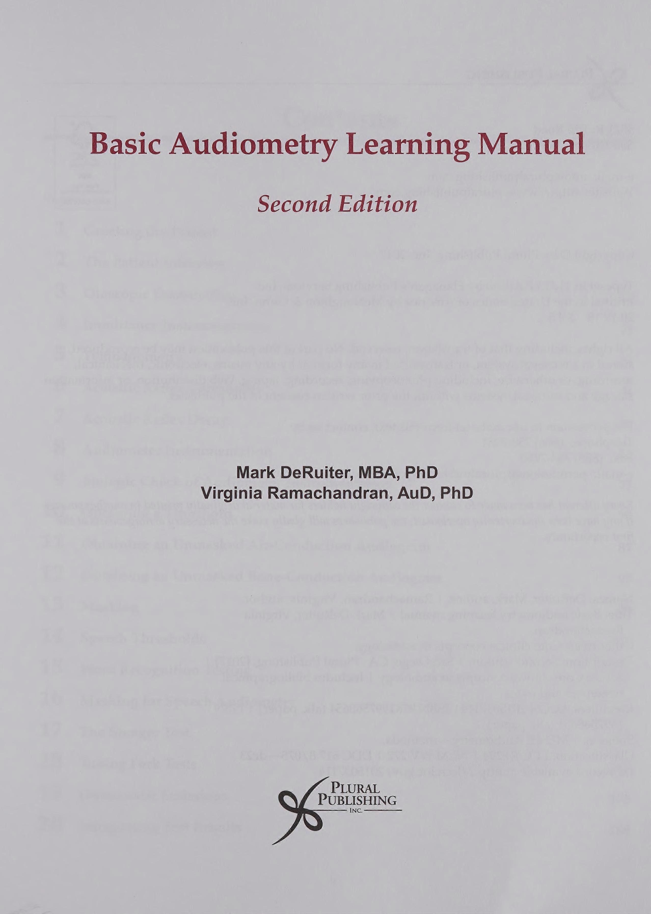 Basic audiometry learning manual