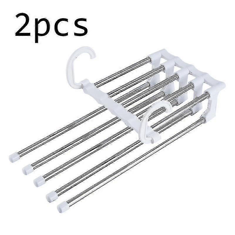 Trouser Hanger Space-saving Multiple, 2 Pcs Stainless Steel Extendable