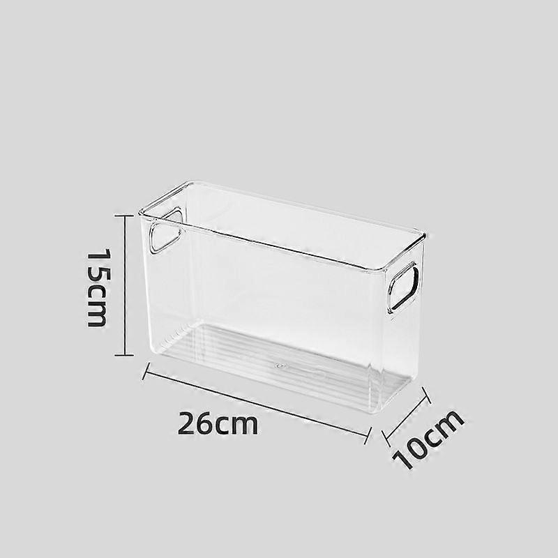 Cabinet/Kitchen Storage Box, Small Plastic Fridge Bin, Transparent