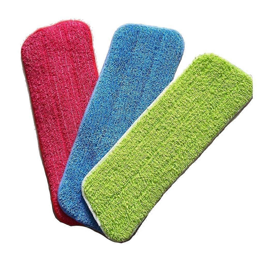 3Pcs Microfiber Absorbent Mop Pad Replacement Floor Cleaning Dust Remove Cloth
