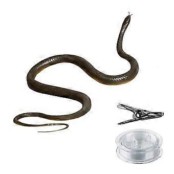 1 Set Golf Snake Prank Toy with Clear Line Clip Simulated Rubber Snake on A Rope Teasing Friends Tricky Props Kids Adults Halloween Party Gag Gift
